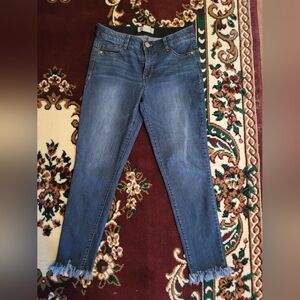 Democracy "Ab" Technology Frayed Capri Jeans